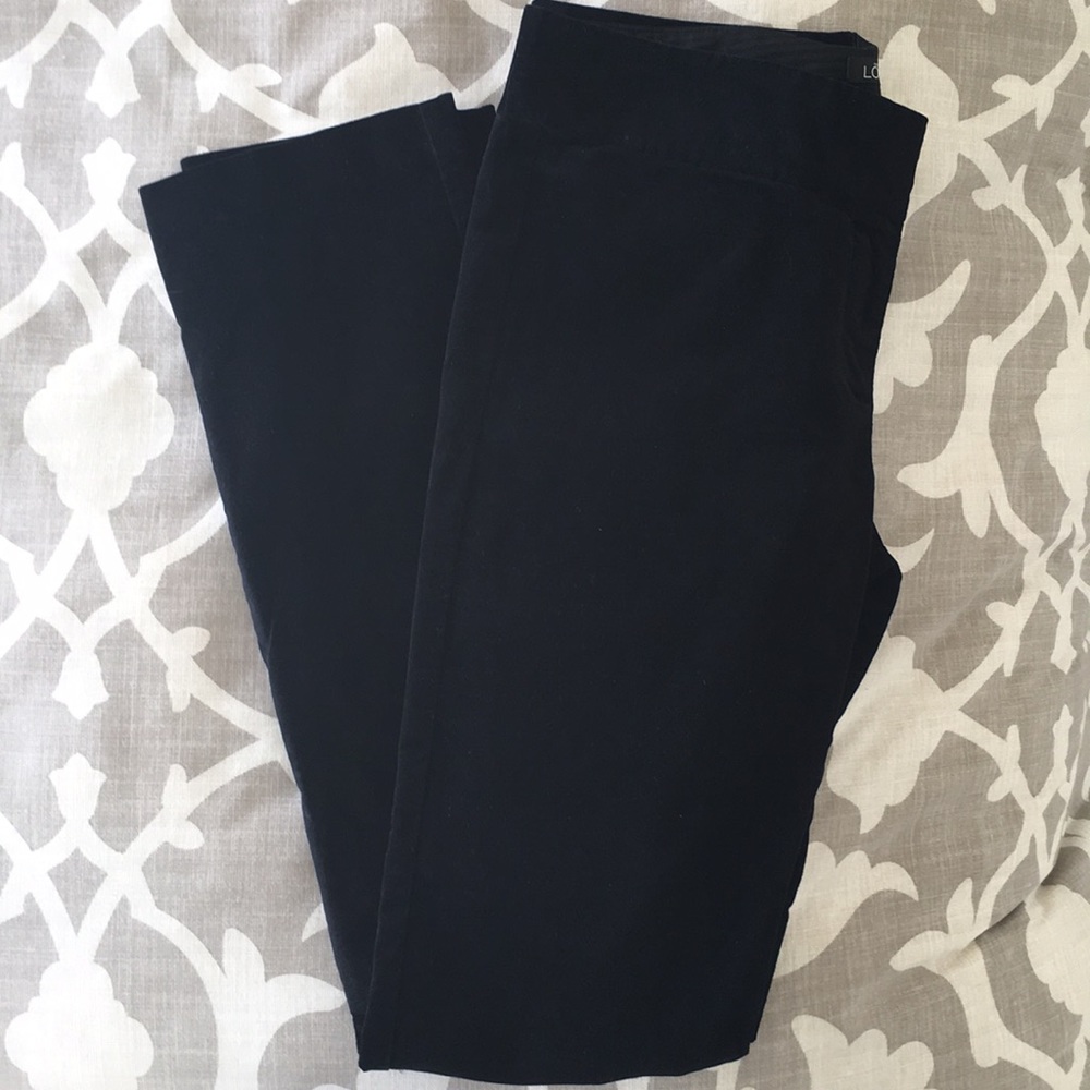 Black velvet Loft Marisa skinny pants